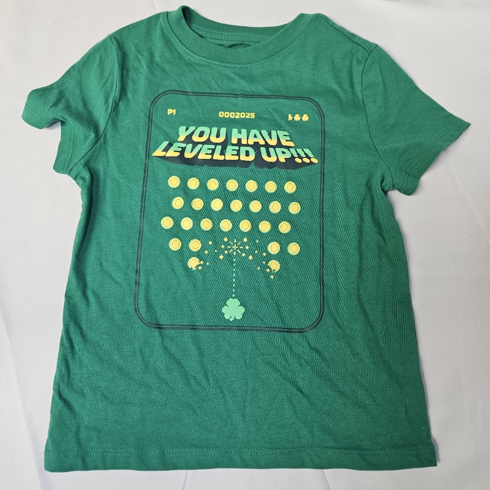 Cat & Jack Green and‎ Yellow Short Sleeve Tee Size 4/5